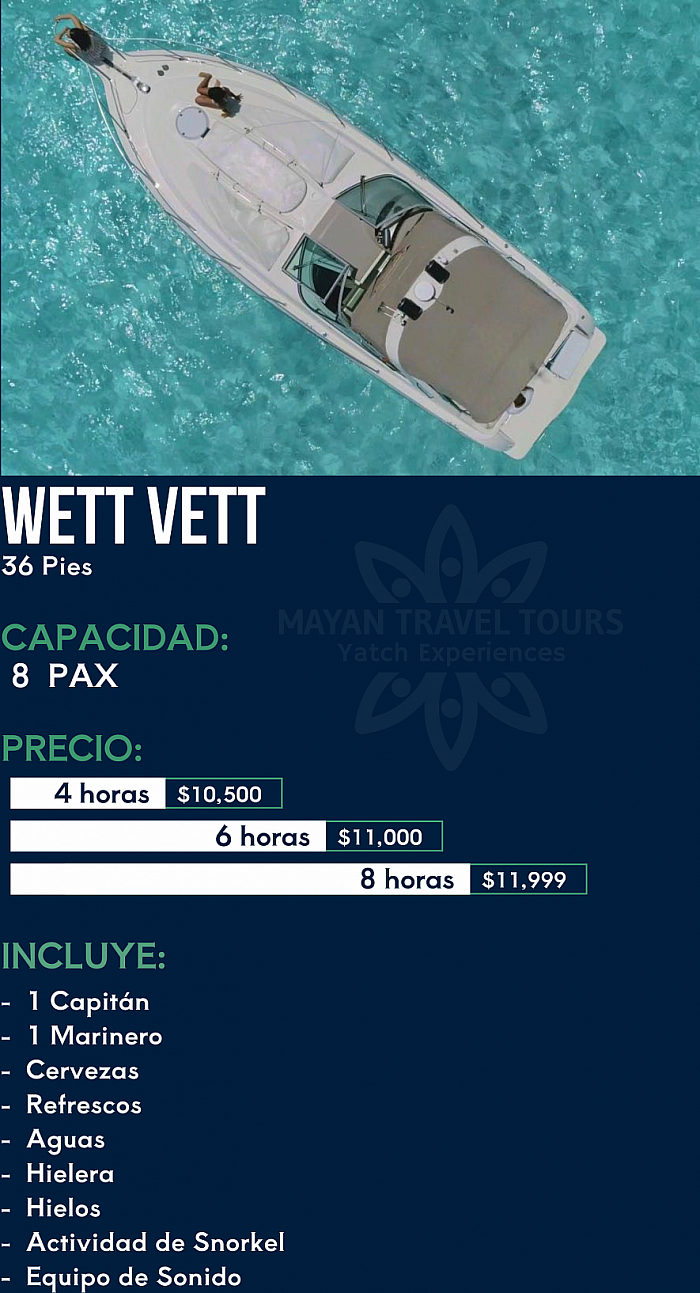 yate grande y lujoso en cancun, yate para pocas personas pequeño en cancun