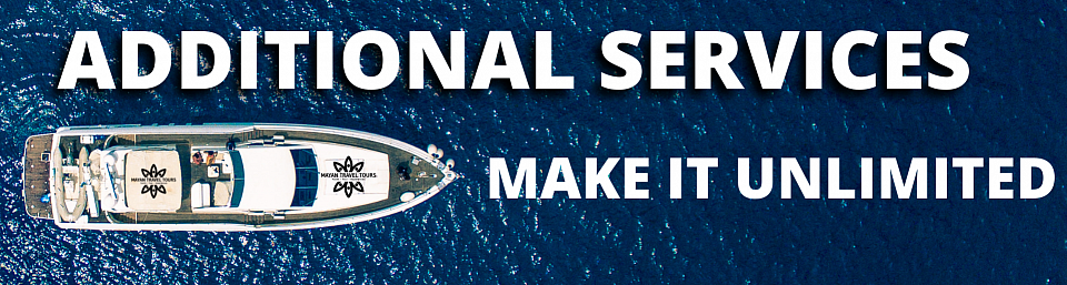 Titulo: servicios ya incluidos con los yates, servicios adicionales para los yates,  Capitán, Marinero, Hielera, Hielos, Aguas, Refrescos, Cervezas, Snorkel, Dj, Dron, Fotografía, Video, Sky, Música, Luces Fiesta, Bar, Alimentos, Pesca, Decoración Temática