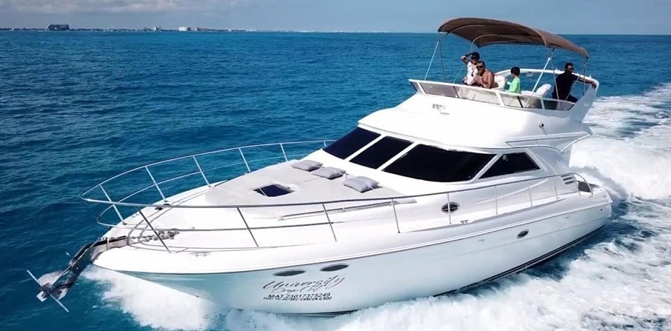 University yate 15 pax 46 pies cancun yacht 15 passengers 46 45 ft foot cancun quintana roo zona hotelera