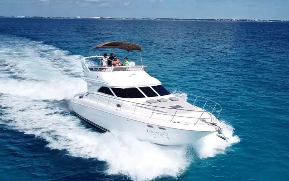 University yate 15 pax 46 pies cancun yacht 15 passengers 46 45 ft foot cancun quintana roo zona hotelera