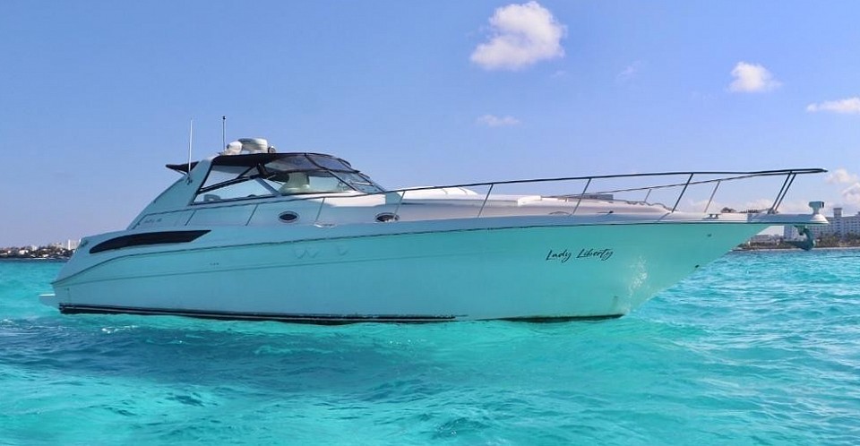 Lady liberty  yate 15 pax 46 pies cancun yacht 15 passengers 46 45 ft foot cancun quintana roo zona hotelera